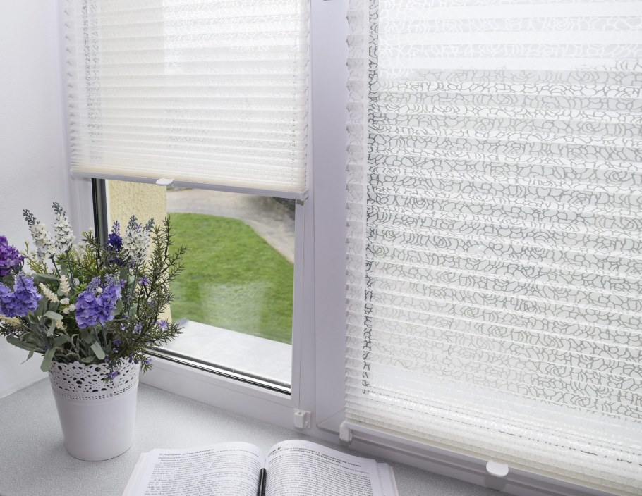 Штора плиссе Delfa "Basic transparent белый"