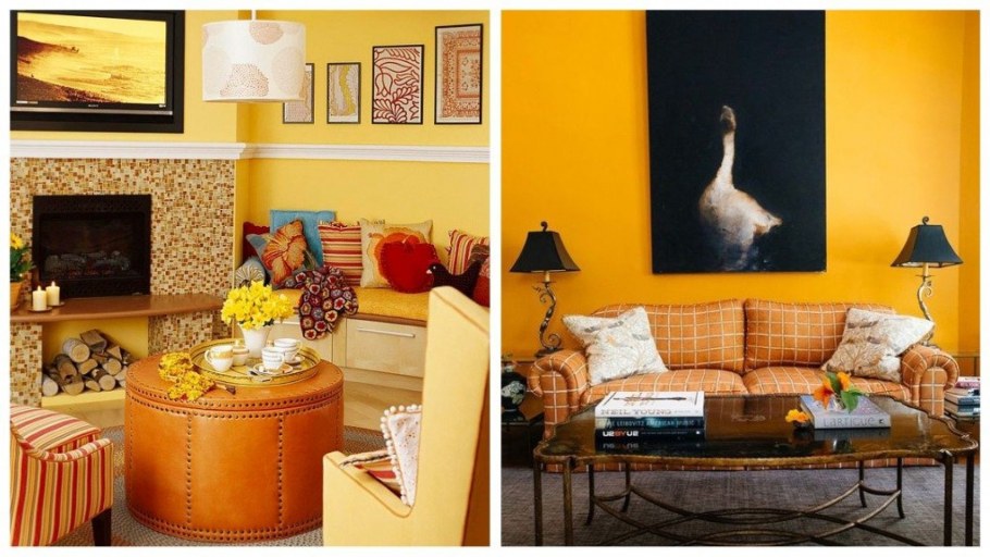 Интерьер в оранжевых тонах