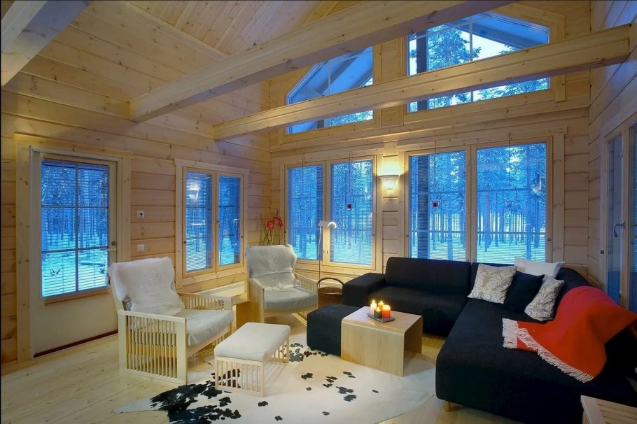 Дом из клееного бруса интерьер второй свет