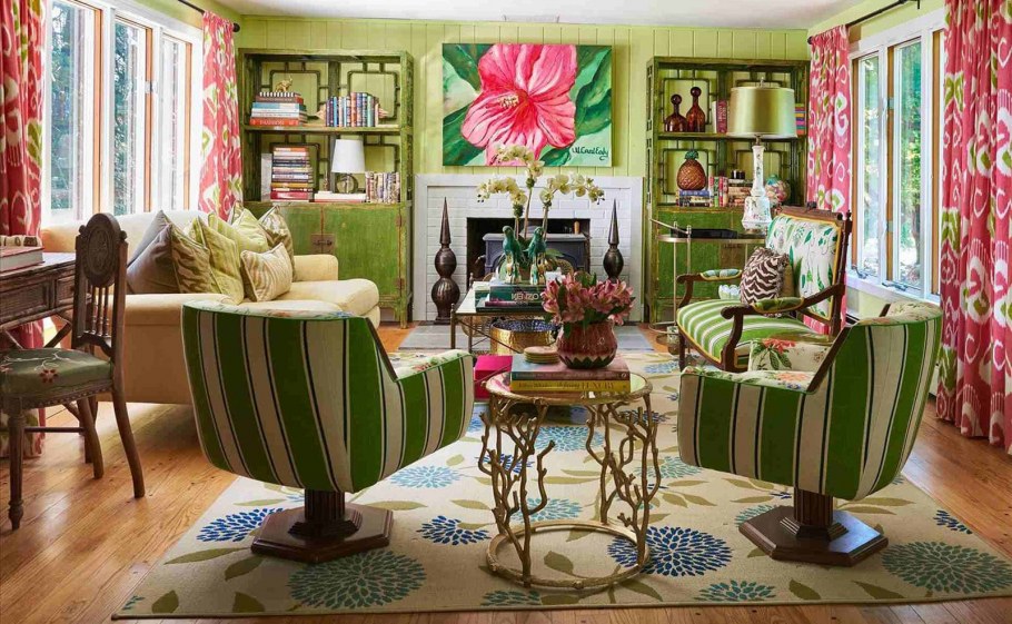 Шторы в стиле Эклектика в интерьере