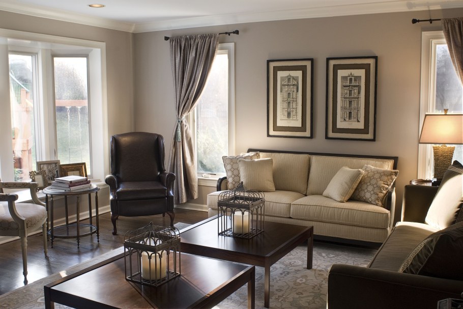 Кофейный цвет стен