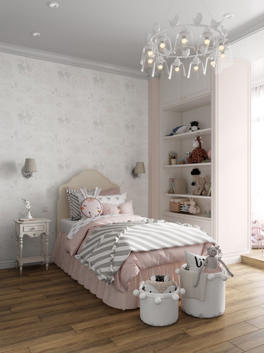 Комната для девочки подростка в пастельных тонах