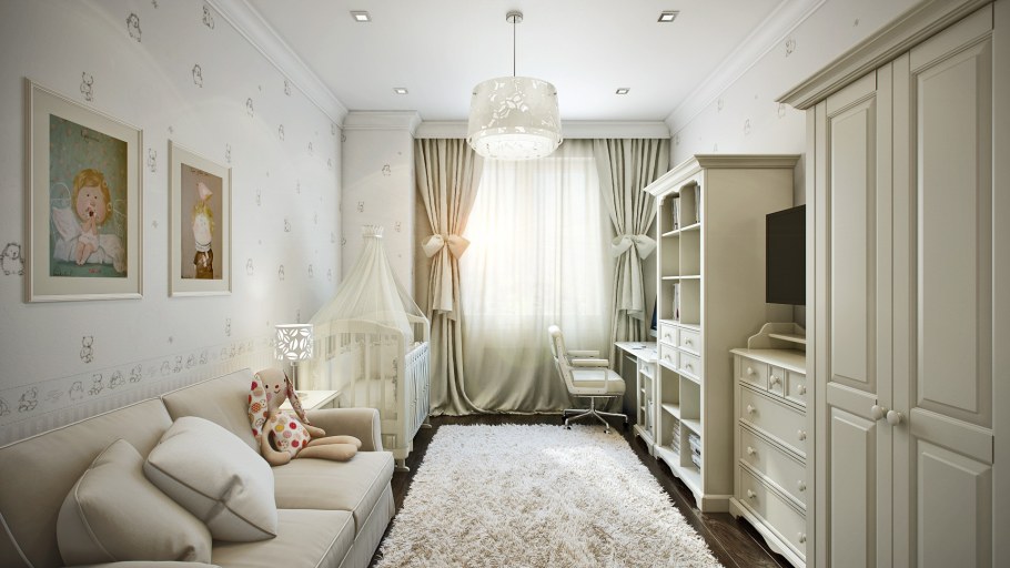 Детская комната в светлых тонах