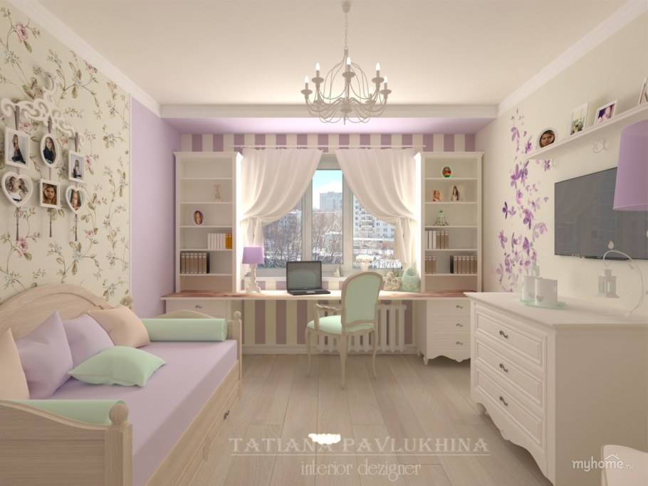 Планировка детской для девочки