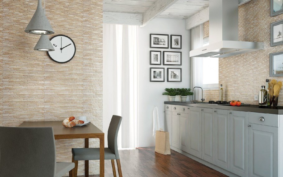 Белый кирпич в интерьере