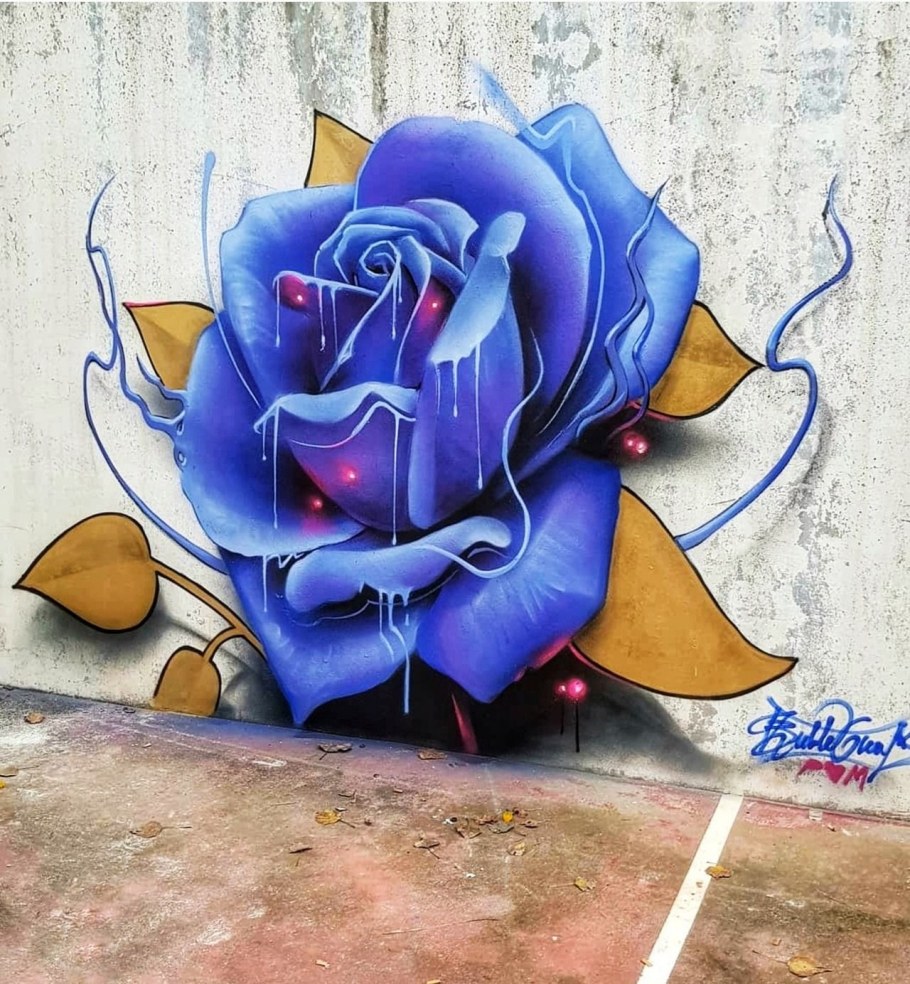 Роспись по стене цветы Пинтерест