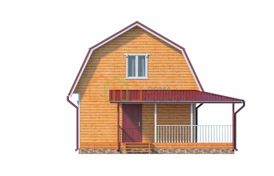 Дом из бруса из двух домов навстречу друг другу