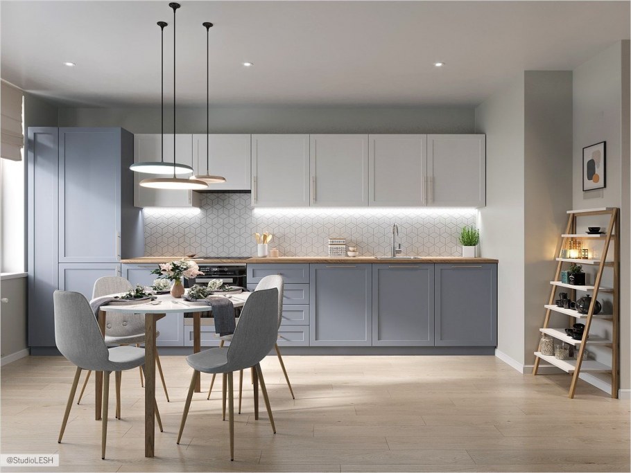 Кухня в пастельных тонах