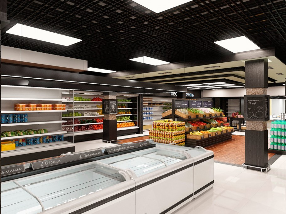 Супермаркет интерьер