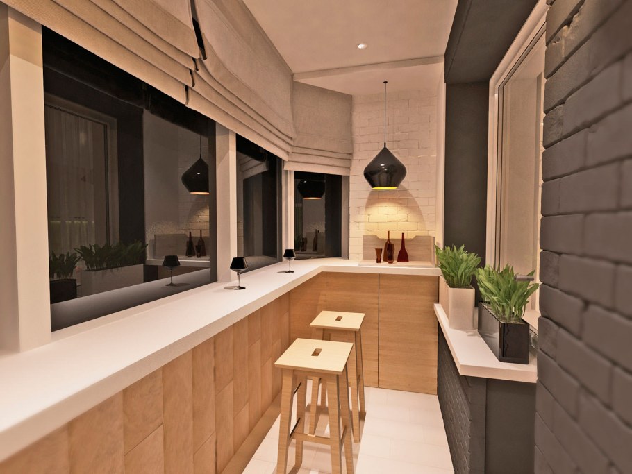 Лоджия в скандинавском стиле