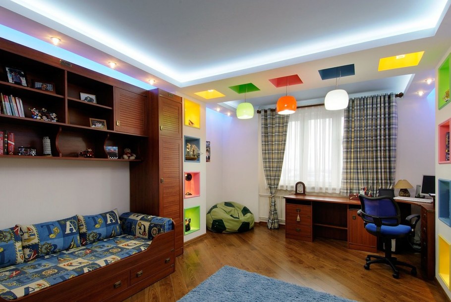 Освещение в детской комнате для мальчика