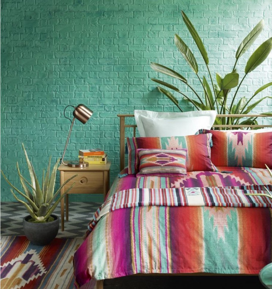 Спальня в стиле тропики