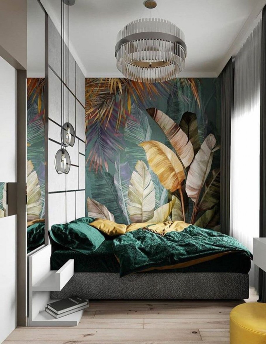 Спальня в стиле тропики