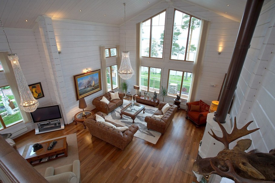 Интерьер деревянного каркасного дома