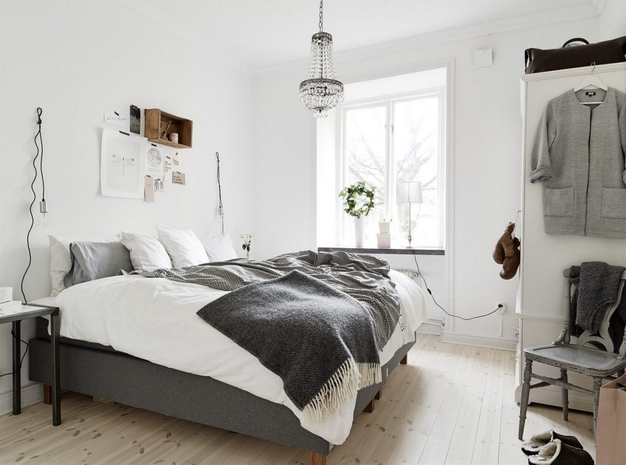 Кровать в стиле Сканди