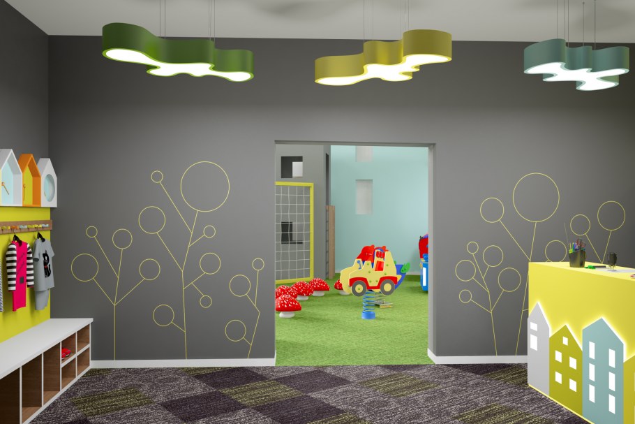 Интерьер стен в детском саду