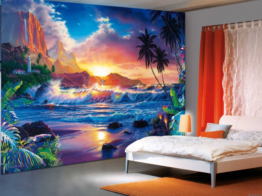 Фотообои в спальню