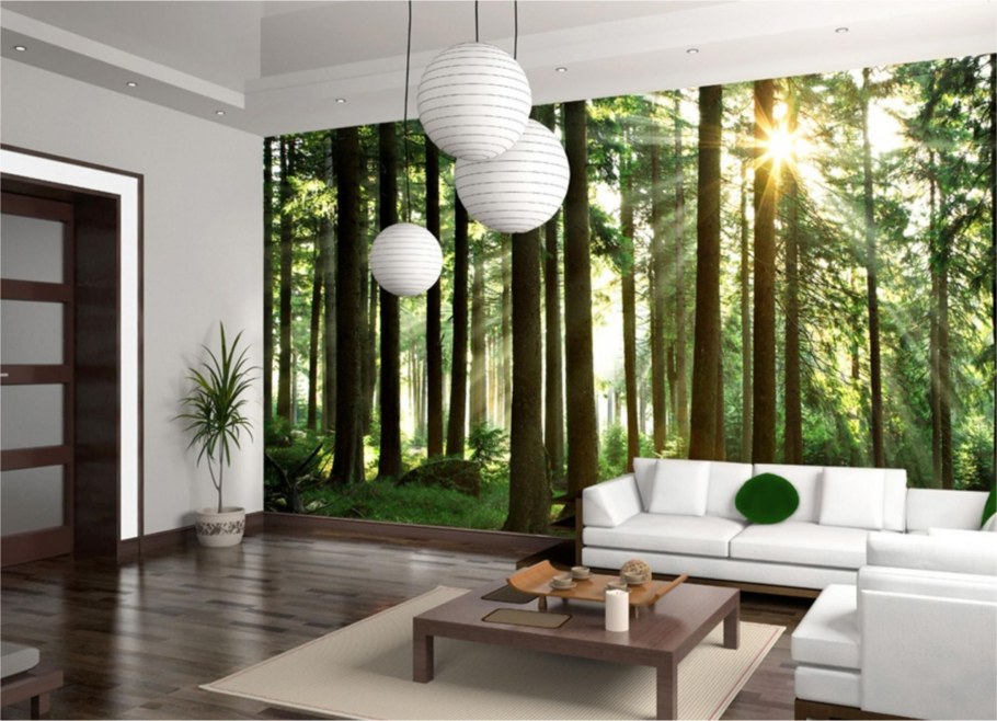 Современные фотообои в интерьере