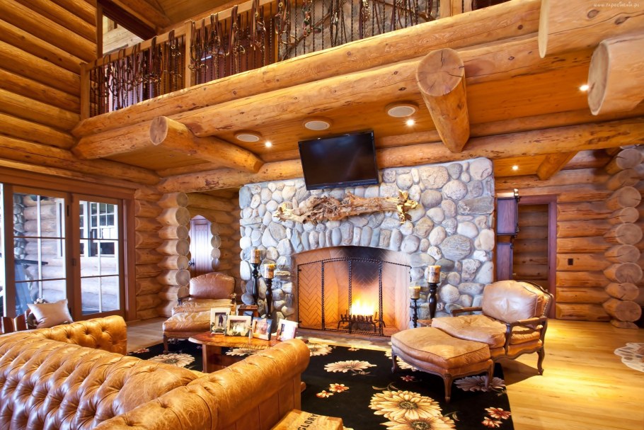 Интерьер в деревянном доме
