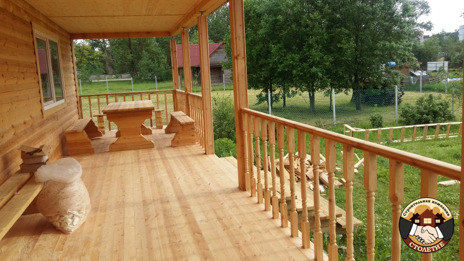 Открытая веранда к дому проекты