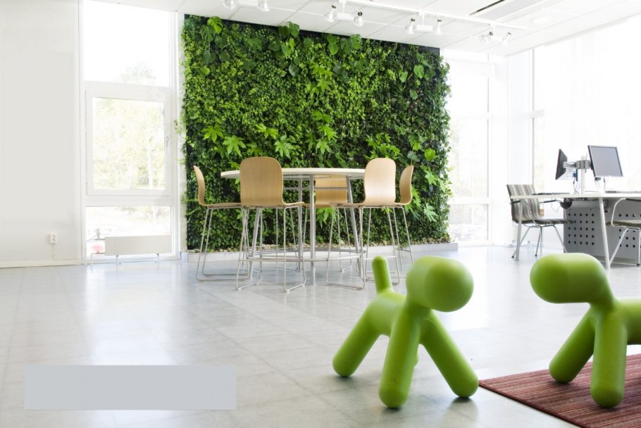 Живая стена в интерьере