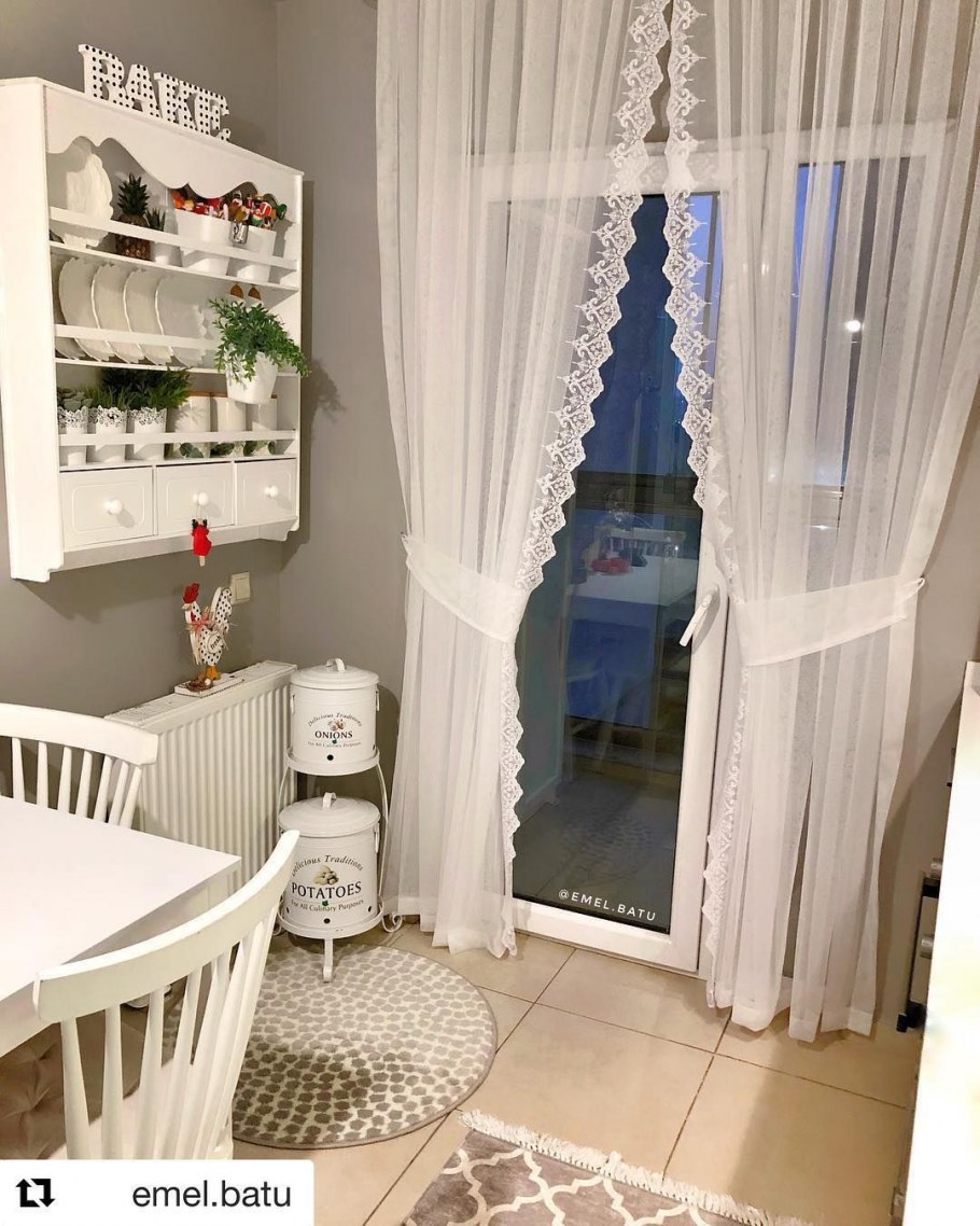 Икеевские шторы на кухне