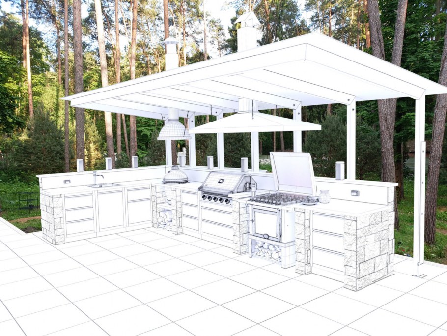 Летняя кухня складная