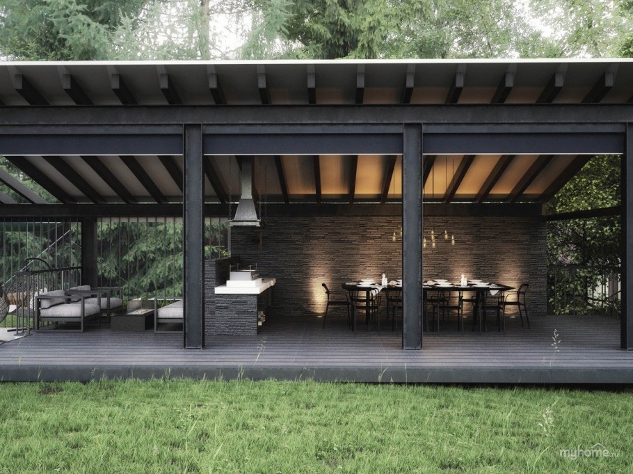 Современные навесы для барбекю