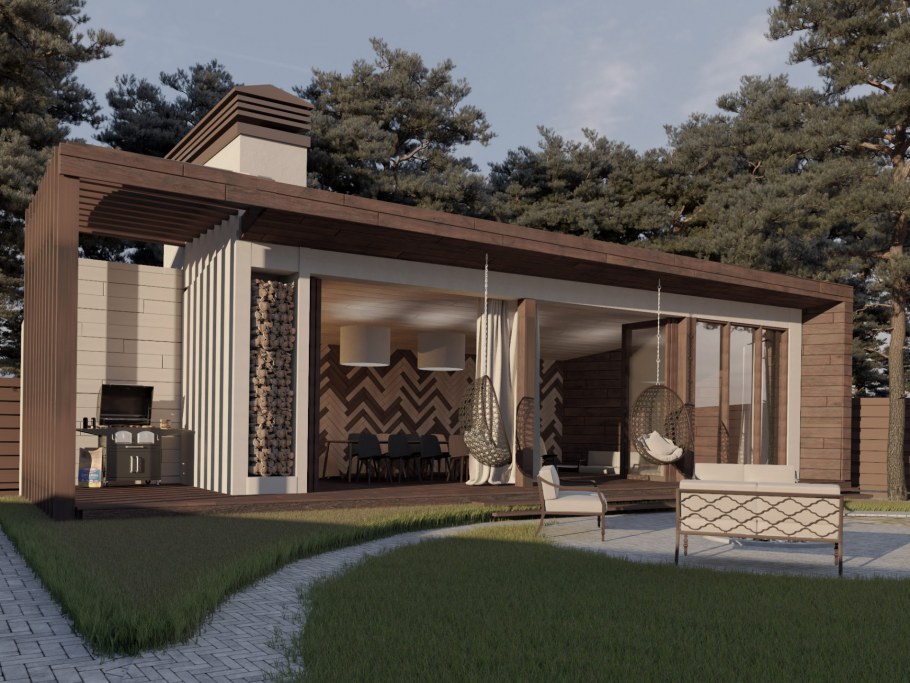 Беседка в современном стиле проект