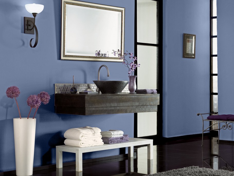 Ванная комната дизайн покраска стен краской