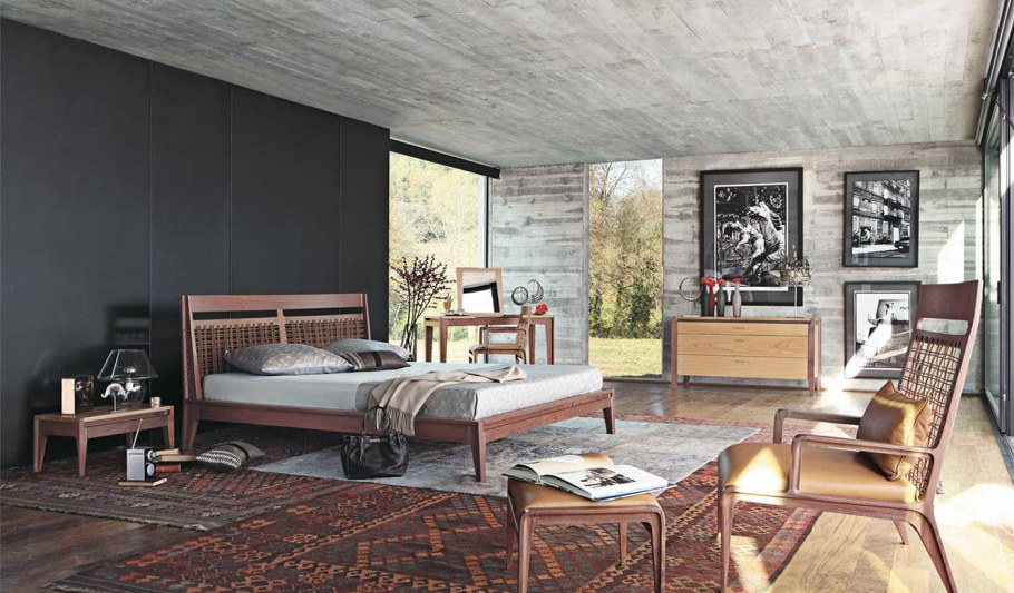 Интерьер серый с деревом