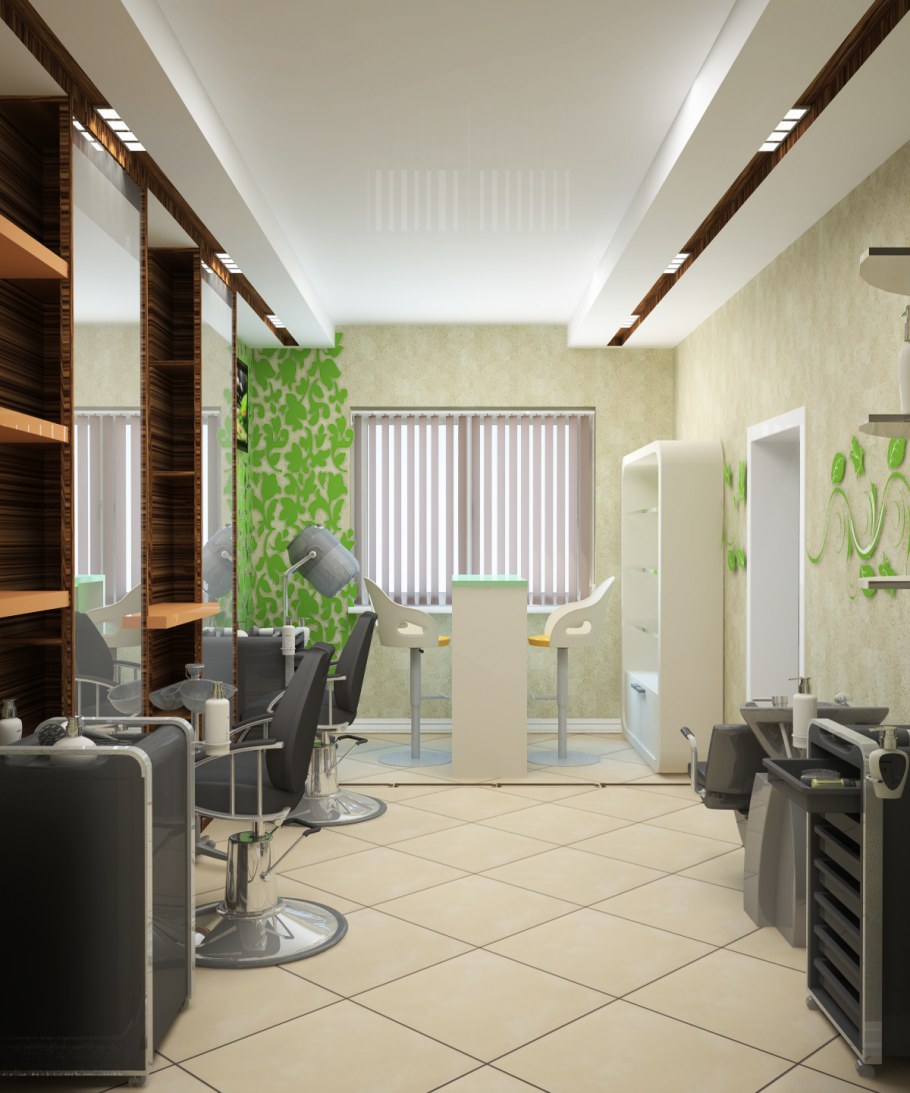 Интерьер салона красоты лофт Фьюжн