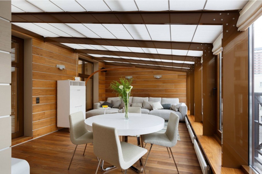 Деревянный кессонный потолок