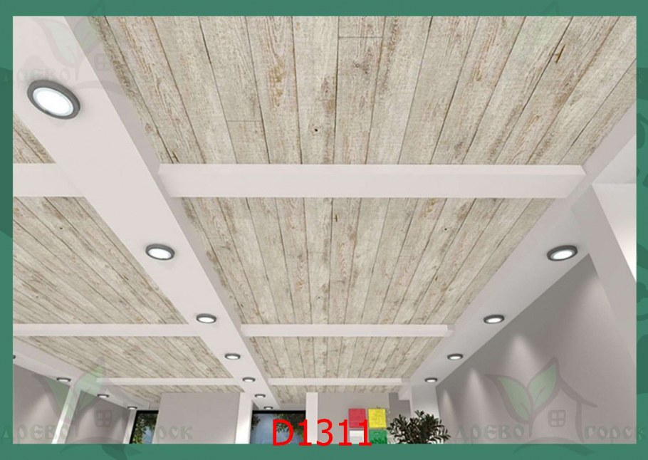 Отделка потолка в деревянном доме панелями