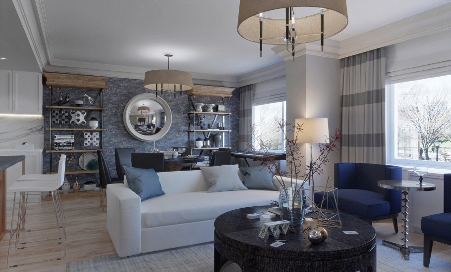 Интерьер Фьюжн гостиная