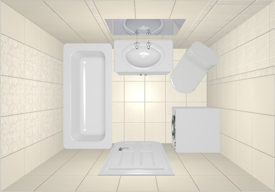 Освещение в маленькой ванной