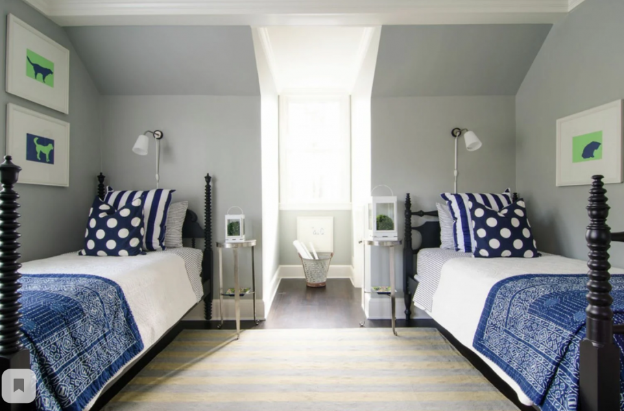 Спальня с двумя кроватями для подростков