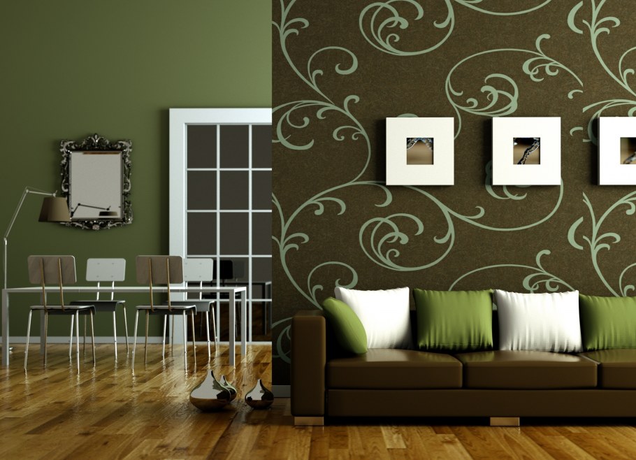 Интересное сочетание обоев