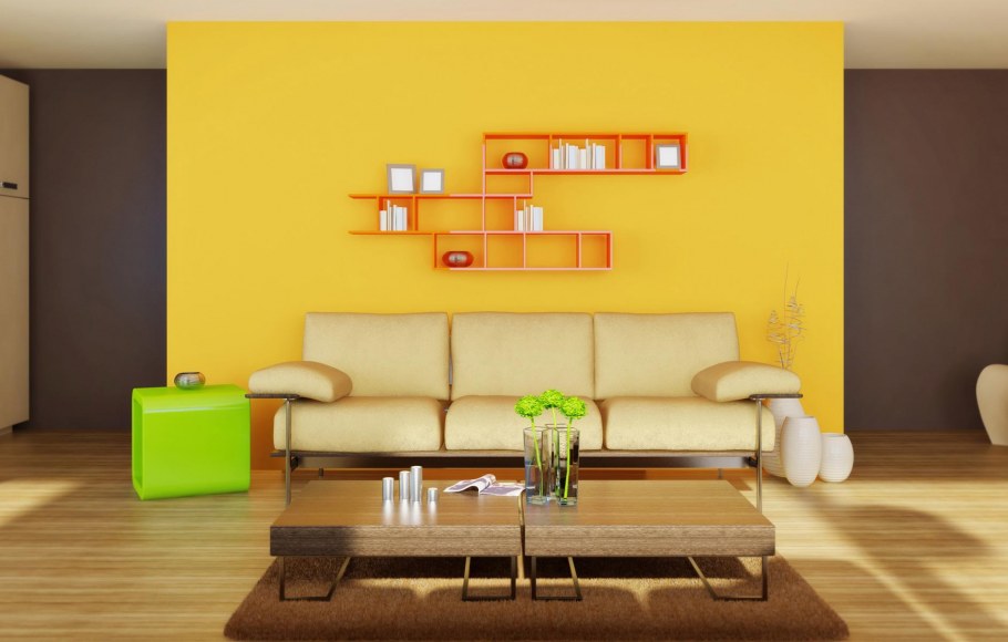 Покраска стен в интерьере