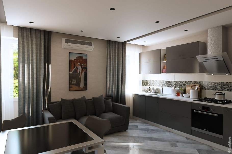 Перепланировка кухни в кухню-гостиную