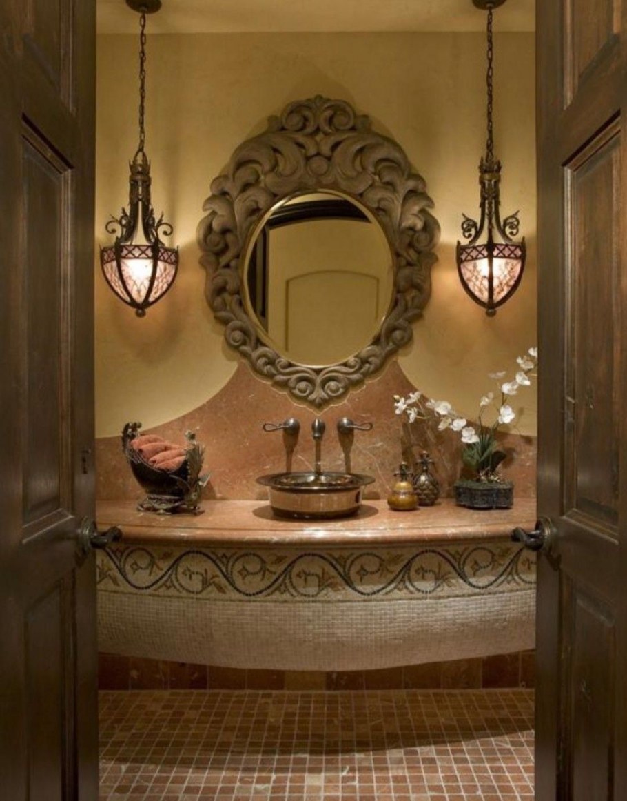 Туалет в мексиканском стиле