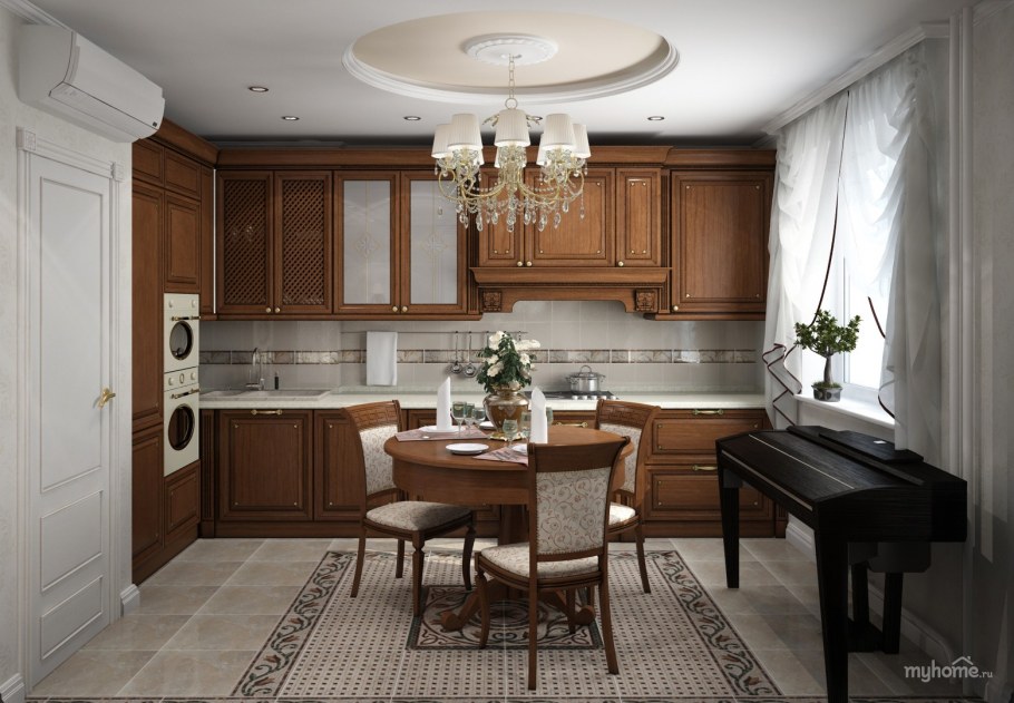 Темная кухня в интерьере