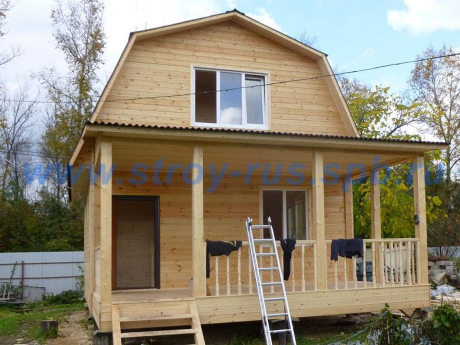 Каркасная баня 6х6