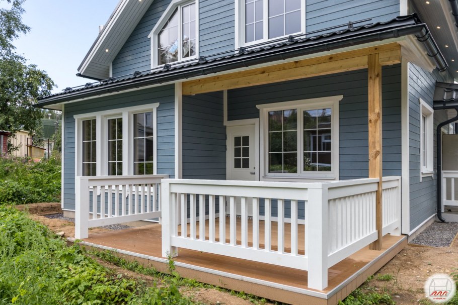 Каркасные дома с верандой