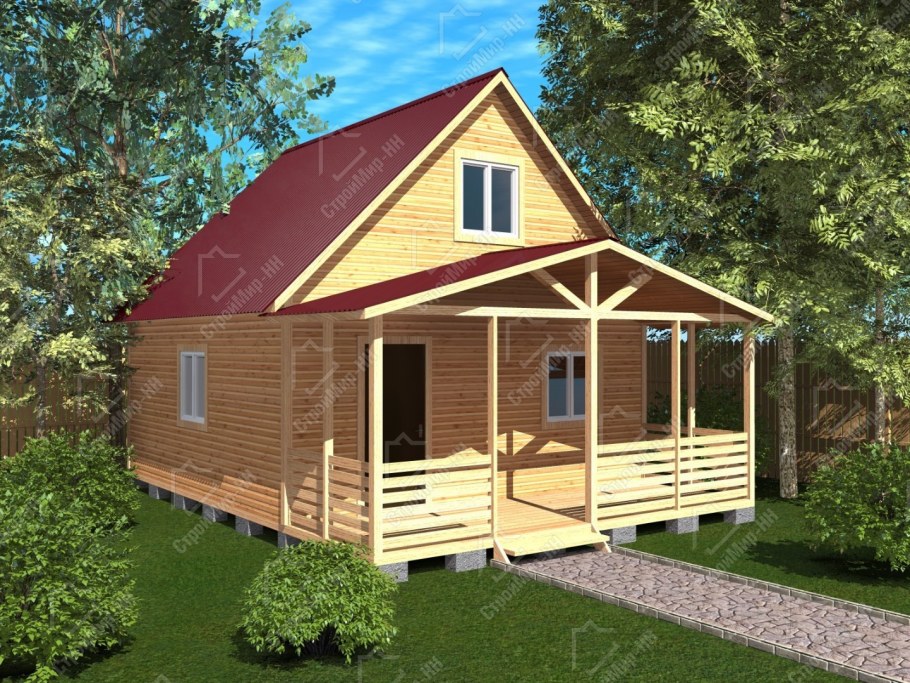 Бюджетный дачный домик 6х6