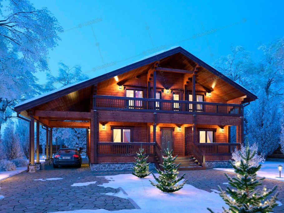 Дом Шале из профилированного бруса