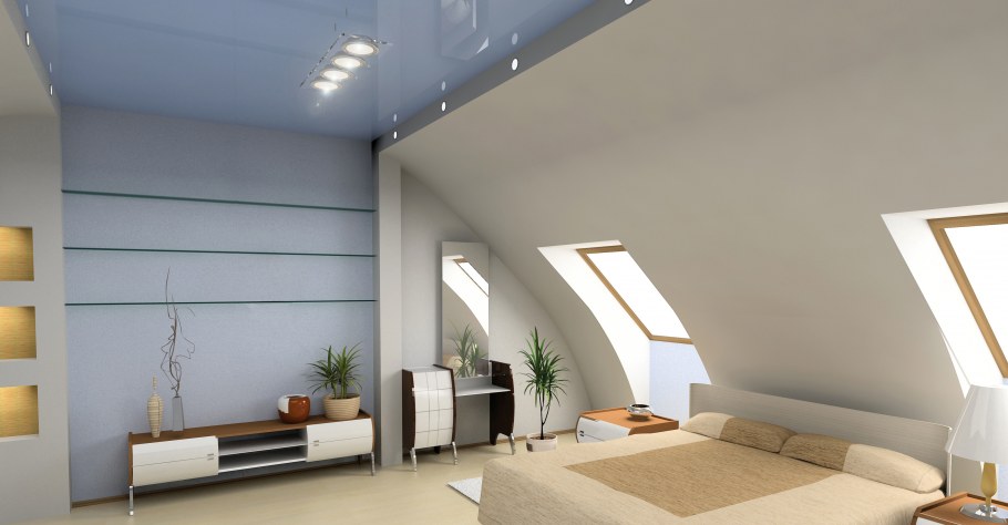 Многоуровневые потолки на мансарде