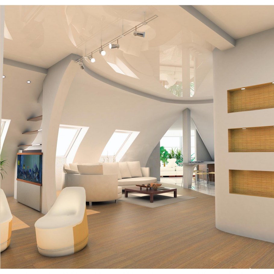 Потолок на мансарде