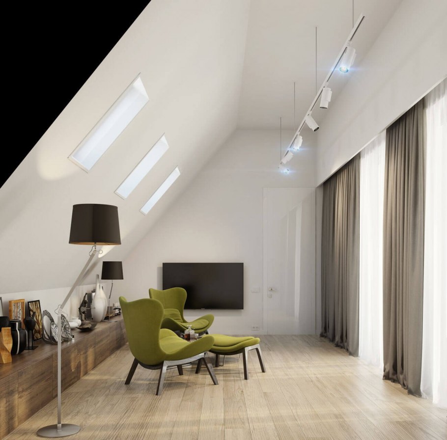 Подвесные наклонные потолки