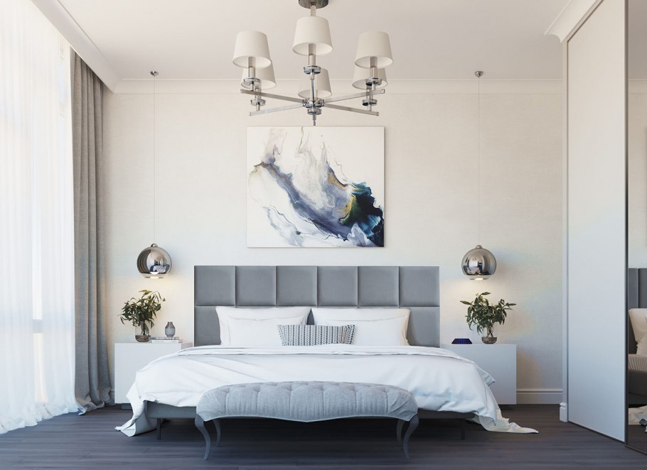 Мягкие настенные панели в спальню